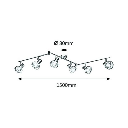 Rábalux Holly Spotlámpa E14 6x MAX 40W IP20 antik arany RAB5553