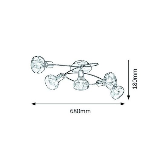 Rábalux Holly Beltéri lámpa  E14 5x MAX 40 - RAB5561