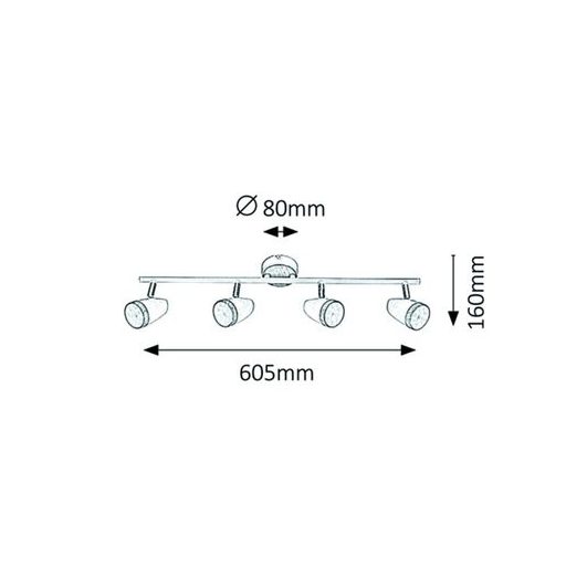 Rábalux Karen Spotlámpa LED 4x 4W 3000K IP20 fehér RAB5567