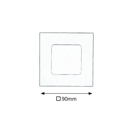 Rábalux Lois Ráépíthető és Beépíthető lámpa LED 90x90mm 3W 4000K IP44 króm RAB5586