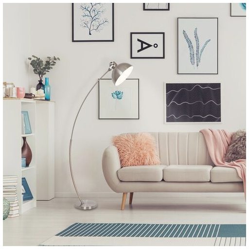 Rábalux Otto Állólámpa E27 1x MAX 60W lábkapcsolóval IP20 szatin króm RAB5593