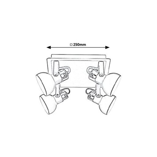 Rábalux Balzac Beltéri lámpa  GU10 4x MAX 35 - RAB5612