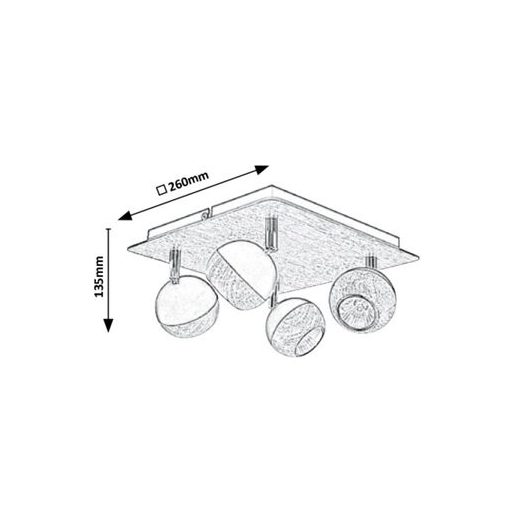 Rábalux Arthur Beltéri lámpa  GU10 4x MAX 35 - RAB5616