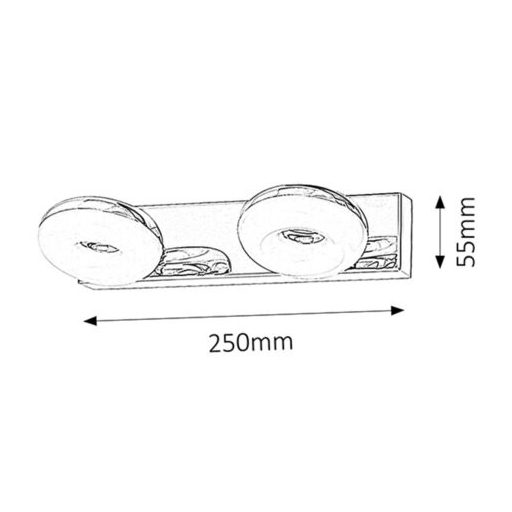 Rábalux Beata Beltéri lámpa természetes fehér LED 2x 5 - RAB5717