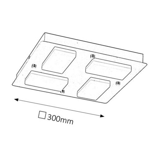 Rábalux Ruben Fürdőszobai lámpa LED 4x 4,5W 4000K IP44 króm RAB5725