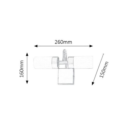 Rábalux Betty Fürdőszobai lámpa LED 2x 4W 4000K IP44 bronz RAB5746