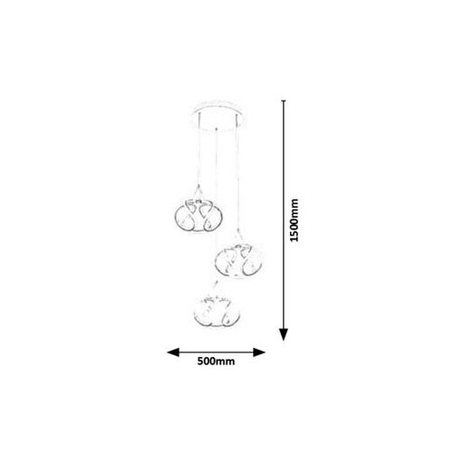 Rábalux Palmira Függeszték LED 50W 3000K IP20 króm RAB5771