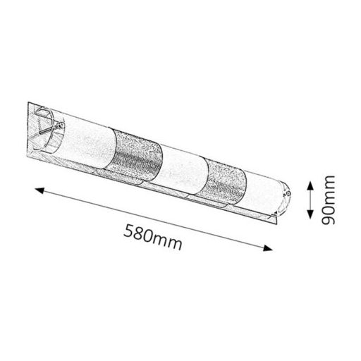 Rábalux Periodic Fali lámpa E14 3x MAX 40W IP20 króm RAB5809