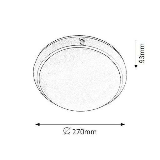 Rábalux Lentil Kültéri mennyezeti lámpa E27 1x MAX 60W IP54 fehér RAB5810