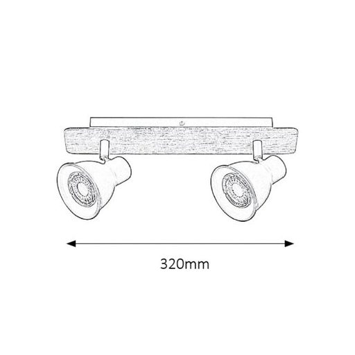 Rábalux Mac Beltéri lámpa  GU10 2x MAX 15 - RAB5903