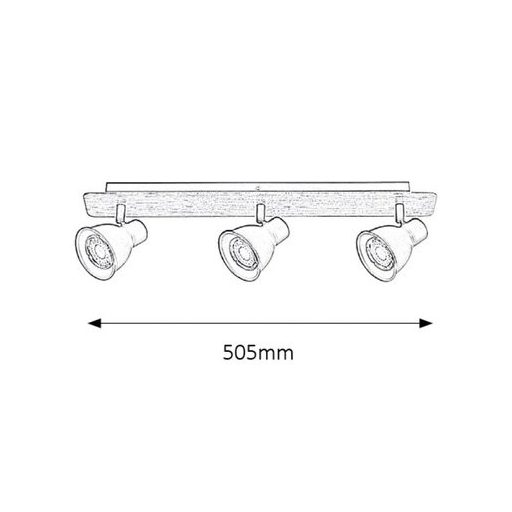 Rábalux Mac Beltéri lámpa  GU10 3x MAX 35 - RAB5904