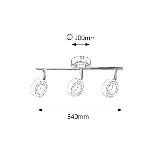 Rábalux Zora Spotlámpa LED 3x 4,5W 4000K IP20 króm RAB5941