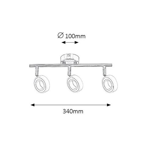 Rábalux Zora Beltéri lámpa természetes fehér LED 3x 4,5 - RAB5941