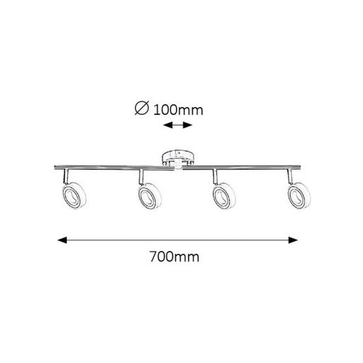Rábalux Zora Beltéri lámpa természetes fehér LED 4x 4,5 - RAB5942
