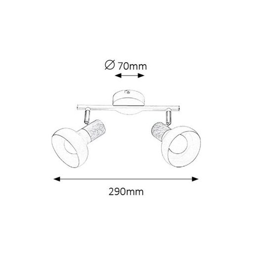 Rábalux Holly Beltéri lámpa  E14 2x MAX 40 - RAB5944