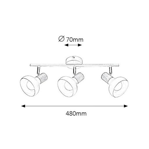Rábalux Holly Beltéri lámpa  E14 3x MAX 40 - RAB5945
