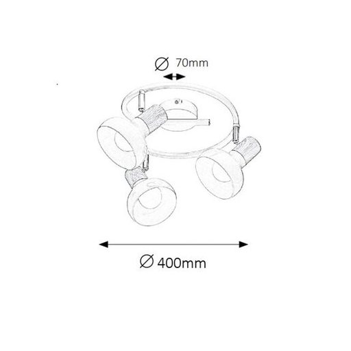 Rábalux Holly Beltéri lámpa  E14 3x MAX 40 - RAB5946