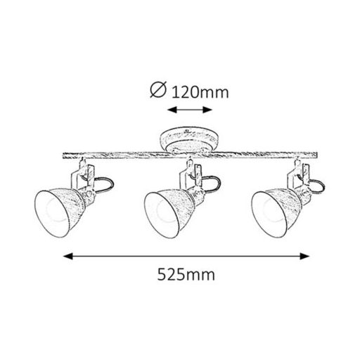 Rábalux Vivienne Beltéri lámpa  E14 3x MAX 40 - RAB5964