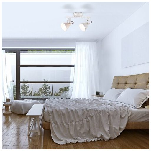 Rábalux Vivienne Spotlámpa E14 2x MAX 40W IP20 antik fehér RAB5967