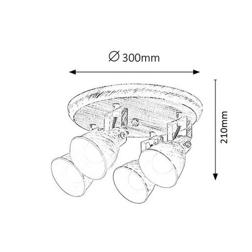 Rábalux Vivienne Beltéri lámpa  E14 4x MAX 40 - RAB5969
