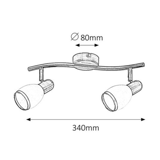 Rábalux Elite Beltéri lámpa  E14 2x MAX 40 - RAB5971