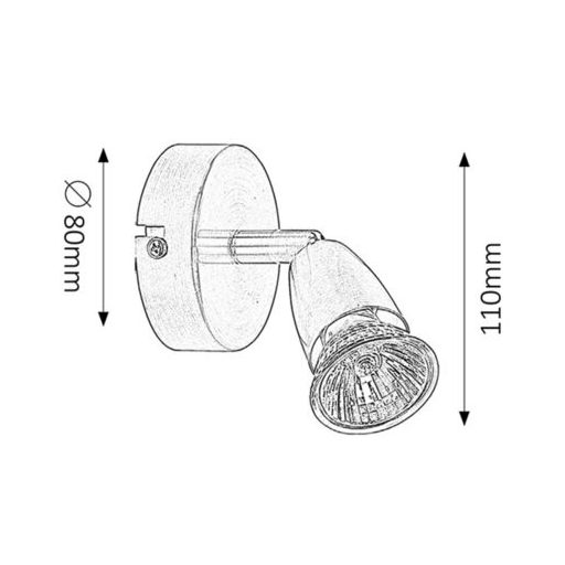 Rábalux Norman Beltéri lámpa  GU10 1x MAX 50 - RAB5991