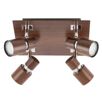  Rábalux Merkur Spotlámpa GU10 4x MAX 50W IP20 wenge RAB6008