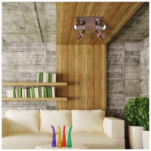 Rábalux Merkur Spotlámpa GU10 4x MAX 50W IP20 wenge RAB6008
