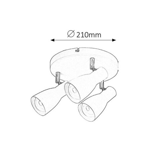 Rábalux Ebony Beltéri lámpa  E27 3x MAX 20 - RAB6028