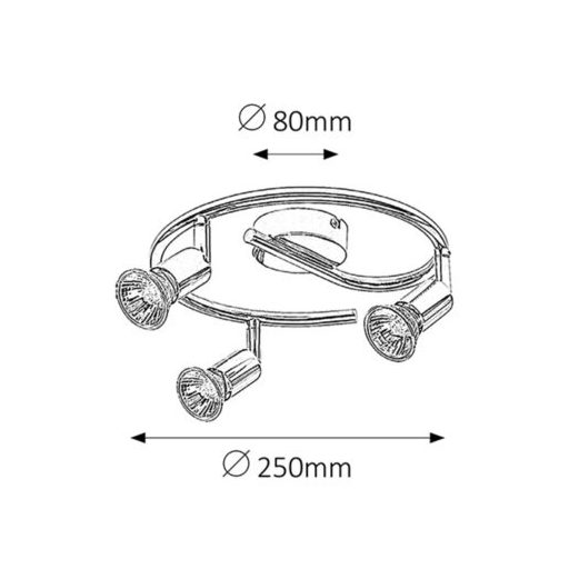 Rábalux Norton Beltéri lámpa  GU10 3x MAX 50 - RAB6048