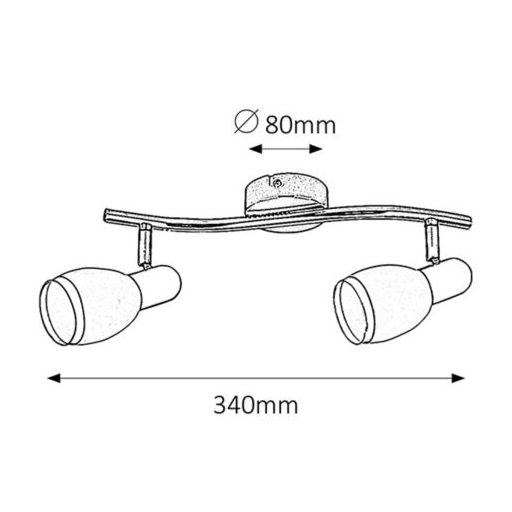 Rábalux Elite Beltéri lámpa  E14 2x MAX 40 - RAB6061