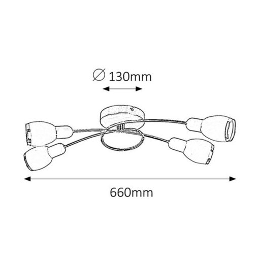 Rábalux Elite Beltéri lámpa  E14 4x MAX 40 - RAB6063