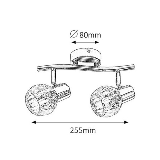 Rábalux Lauren Beltéri lámpa  E14 2x MAX 40 - RAB6092