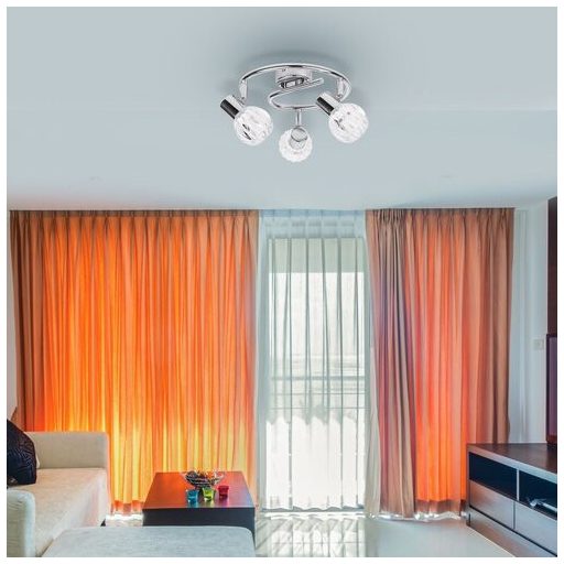 Rábalux Lauren Spotlámpa E14 3x MAX 40W IP20 króm RAB6093