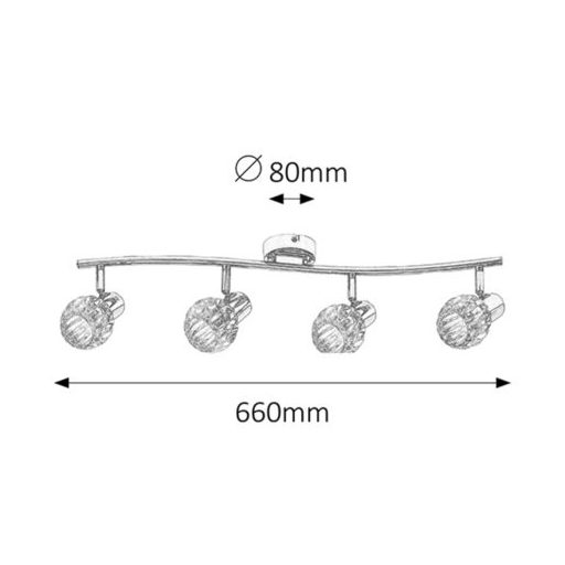 Rábalux Lauren Beltéri lámpa  E14 4x MAX 40 - RAB6094