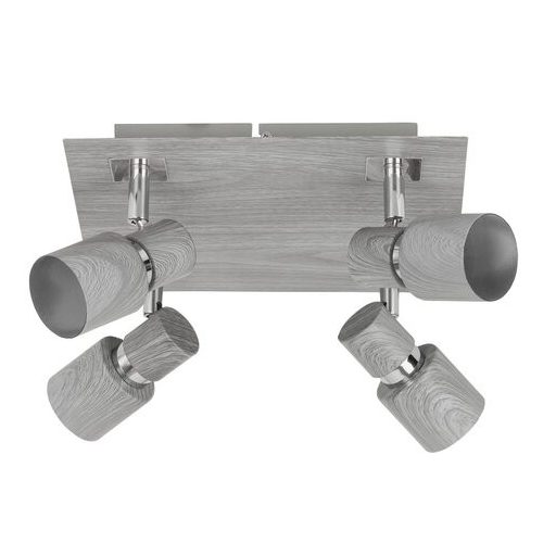 Rábalux Merkur Spotlámpa GU10 4x MAX 50W IP20 ezüst tölgy RAB6128