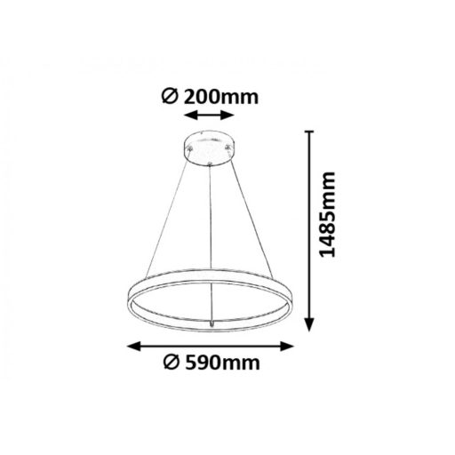 Rábalux Othello Függeszték LED 36W 3000K IP20 szürke RAB6299
