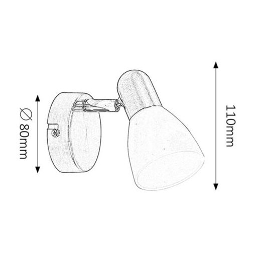 Rábalux Soma Spotlámpa E14 1x MAX 40W IP20 szatin króm RAB6301