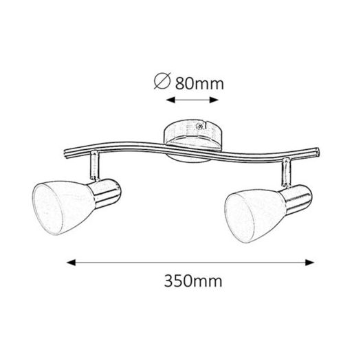 Rábalux Soma Beltéri lámpa  E14 2x MAX 40 - RAB6302