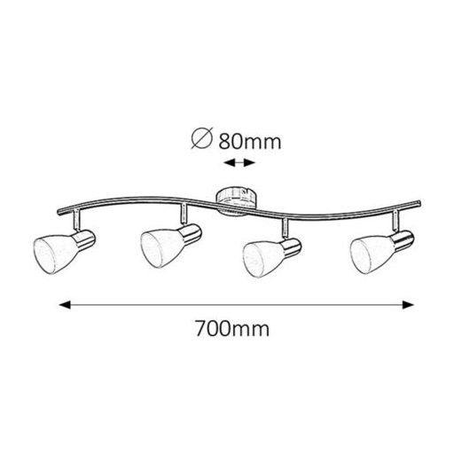 Rábalux Soma Beltéri lámpa  E14 4x MAX 40 - RAB6304