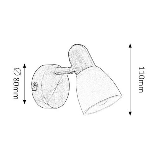 Rábalux Soma Spotlámpa E14 1x MAX 40W IP20 bronz RAB6306