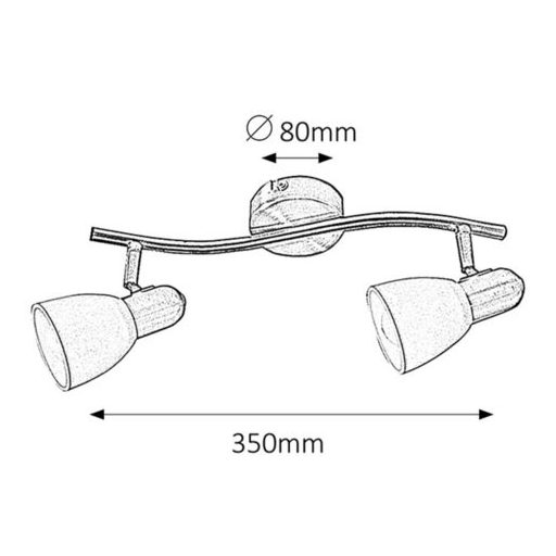Rábalux Soma Beltéri lámpa  E14 2x MAX 40 - RAB6307