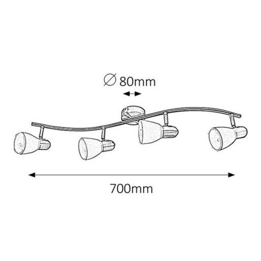 Rábalux Soma Beltéri lámpa  E14 4x MAX 40 - RAB6309