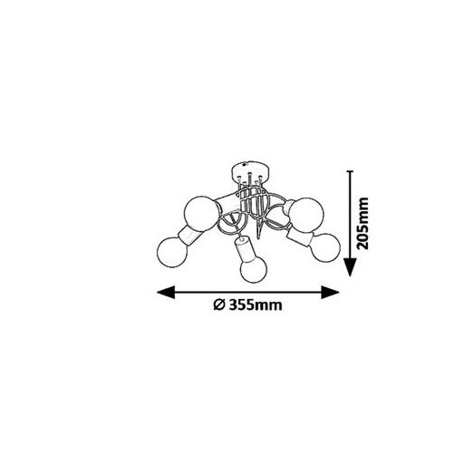 Rábalux Linett Beltéri lámpa  E27 5x MAX 40 - RAB6340