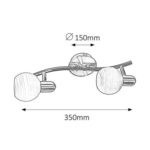 Rábalux Aurel Beltéri lámpa  E14 2x MAX 40 - RAB6342