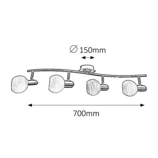 Rábalux Aurel Beltéri lámpa  E14 4x MAX 40 - RAB6344