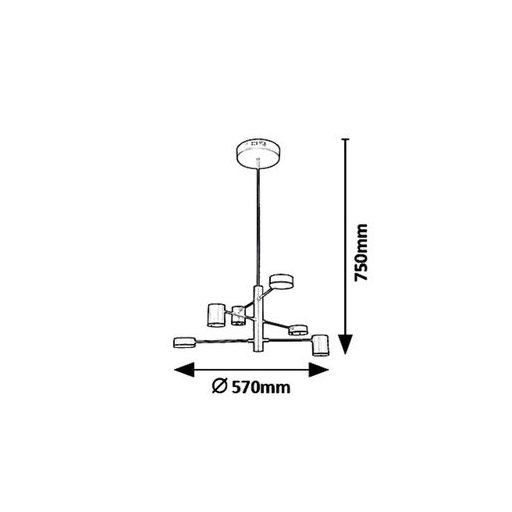 Rábalux Solomon Függeszték LED 30W 4000K IP20 matt fekete RAB6355