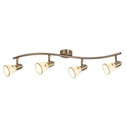 Rábalux Art flower Spotlámpa E14 4x MAX 40W kézzel festett IP20 bronz RAB6359