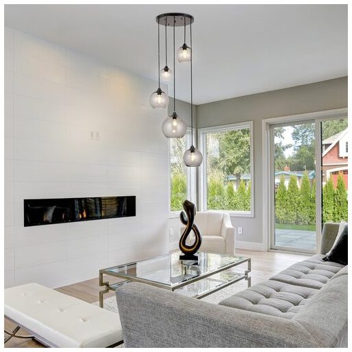 Rábalux Tanesha Függeszték E27 5x MAX 40W IP20 fekete RAB6440