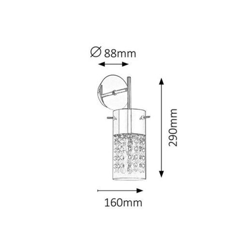 Rábalux Waterfall Fali lámpa E14 1x MAX 40W IP20 króm RAB6449